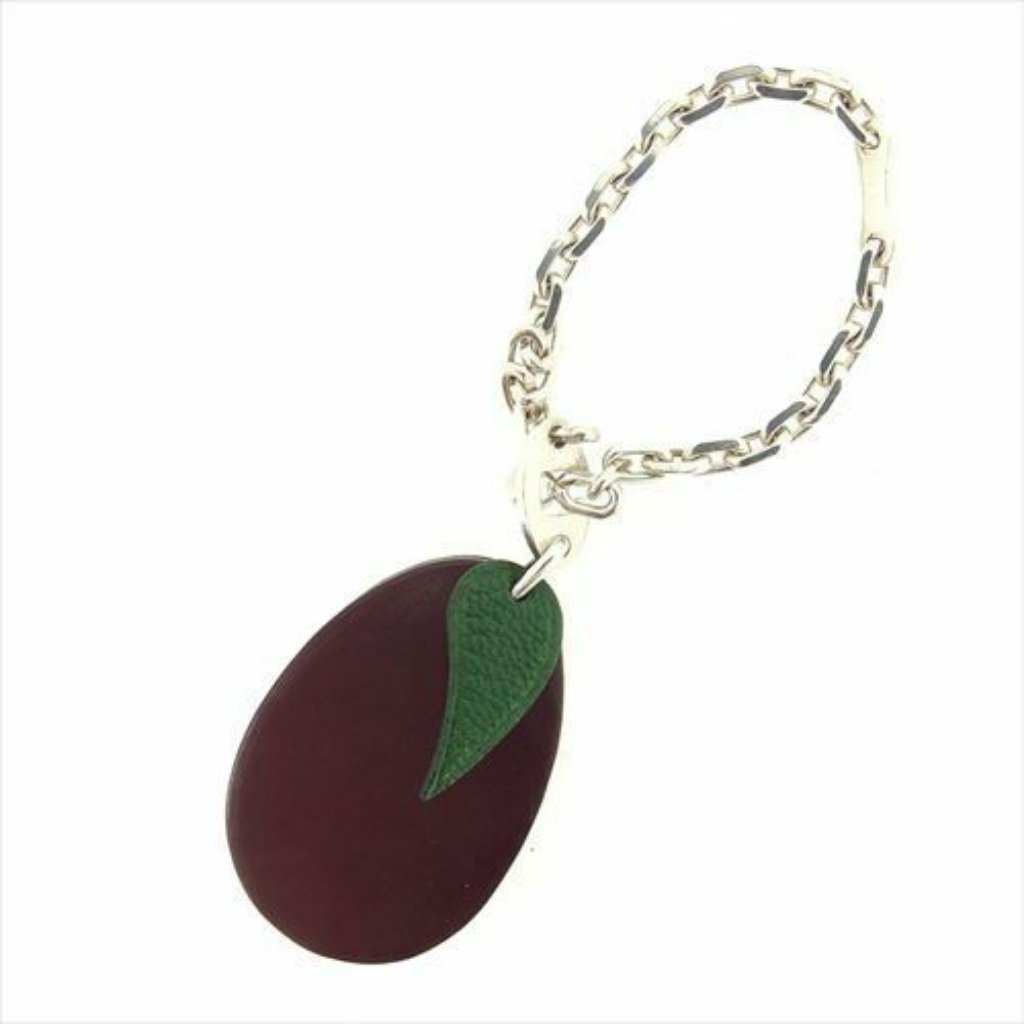 Authentic Hermes Key Ring Key Holder Purple Green Woman Unisex